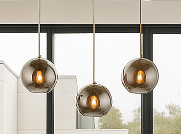 Luminária de Teto LED Pendente Logan Metal Smoke